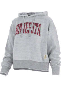 Pressbox Minnesota Golden Gophers Womens  Oxford Hooded Sweatshirt