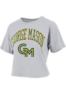 Pressbox George Mason University Womens Grey Arch Name Short Sleeve T-Shirt