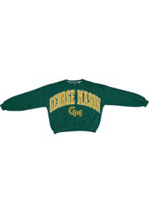 Pressbox George Mason University Womens Green Sweeper Crew Sweatshirt