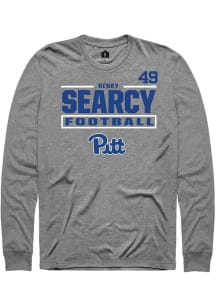 Henry Searcy Pitt Panthers Graphite Football NIL Stacked Box Long Sleeve Player T Shirt