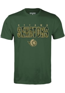 Levelwear Ottawa Senators Olive Richmond Protect Short Sleeve T Shirt