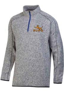 Champion Pitt Panthers Mens Grey Arctic Fleece Long Sleeve Qtr Zip Pullover
