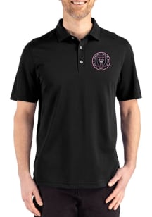 Cutter and Buck Inter Miami CF Black Advantage Refresh Pique Big and Tall Polo