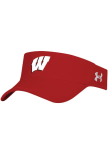 Under Armour Wisconsin Badgers Mens Red Sideline Drive Adjustable Visor