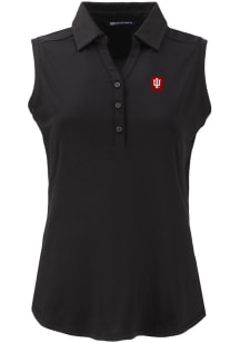Cutter and Buck Indiana Hoosiers Womens Black Forge Eco Polo Shirt