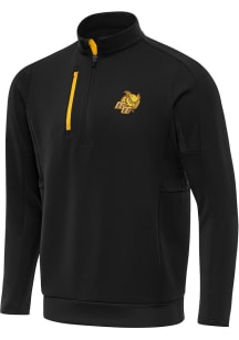 Antigua Rowan University Mens Black Generation Long Sleeve Qtr Zip Pullover