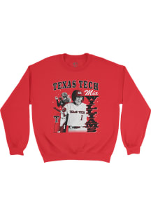 Mia Williams Texas Tech Red Raiders Mens Red Illustrated Player Crew