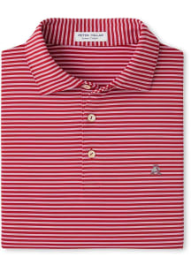 Peter Millar Arkansas Razorbacks Mens Cardinal Tiebreaker Short Sleeve Fashion Polo
