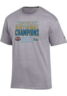 Champion UCLA Bruins Grey WBB National Champs 2026 Jersey Short Sleeve T Shirt