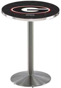 Georgia Bulldogs Stainless Round Base Pub Table