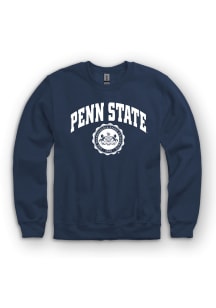 Penn State Nittany Lions Mens Navy Blue  Long Sleeve Crew Sweatshirt