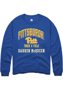 Darren McQueen Pitt Panthers Mens Blue NIL Arch Logo Player Crew
