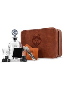UConn Huskies Wiskey Decanter Drink Set