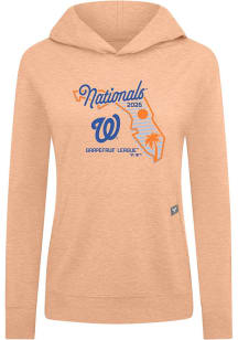 Levelwear Washington Nationals Womens Orange Relay Bold Sunrise Spring Training Hooded Sweatshirt
