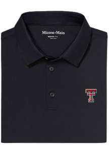 Mizzen+Main Texas Tech Red Raiders Mens Black Versa Short Sleeve Fashion Polo