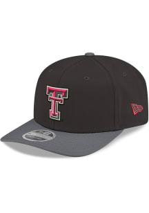 New Era Texas Tech Red Raiders Black Graphite Color Pop GCP 9SEVENTY Adjustable Hat - Black