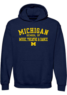 Michigan Wolverines Mens Navy Blue School of Music, Theatre & Dance Long Sleeve Hoodie