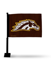 Western Michigan Broncos Black Pole Car Flag - Brown