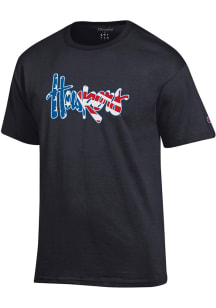 Champion Nebraska Cornhuskers Black Flag Script Name Short Sleeve T Shirt