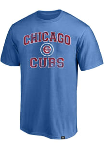 Chicago Cubs Mens Light Blue Heart and Soul Big and Tall T-Shirt