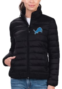 Detroit Lions Womens Black Pillow Heavy Weight Jacket