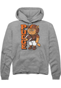 Summit Sportswear Ohio Mens Grey Pudge Backer Long Sleeve Hoodie
