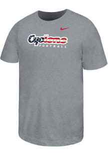 Nike Iowa State Cyclones Youth Grey Heather Patriotic Collection Short Sleeve T-Shirt