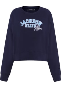 Pro Standard Jackson State Tigers Womens Navy Blue Classic Crew Sweatshirt