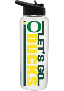 Oregon Ducks Lets Go Dash 34oz Quencher Stainless Steel Bottle - White
