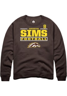 Jarvarius Sims Western Michigan Broncos Mens Brown Football NIL Stacked Box Player Crew