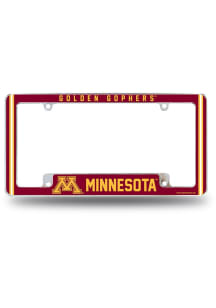 Minnesota Golden Gophers All Over Chrome License Plate Frame - Maroon