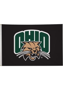 Ohio Bobcats 4' x 6' Silk Screen Grommet Flag - Black