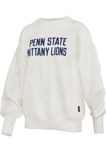 Pressbox Penn State Nittany Lions Womens Ivory Eleanor Crew Sweatshirt