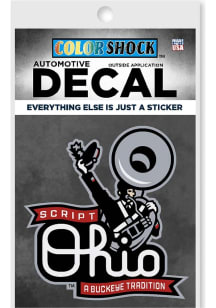 Ohio State Buckeyes Script Sousaphone Auto Decal - Red