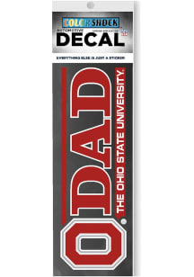 Ohio State Buckeyes Block O Dad Auto Decal - Red