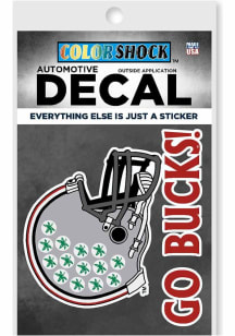 Ohio State Buckeyes Small Football Auto Decal - Red