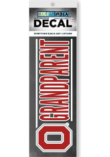 Ohio State Buckeyes Block O Grandparent Auto Decal - Red