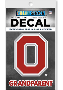 Ohio State Buckeyes Block O Grandparent Auto Decal - Red