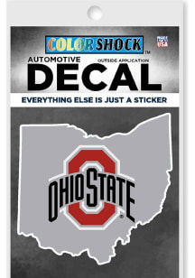 Ohio State Buckeyes Silhouette Athletic O Auto Decal - Red