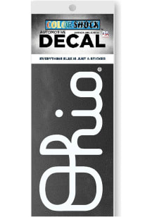 Ohio State Buckeyes White Script Auto Decal - Red