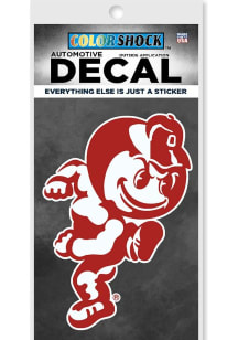 Ohio State Buckeyes Retro Running Brutus Auto Decal - Red