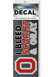 Ohio State Buckeyes Block O Auto Decal - Red