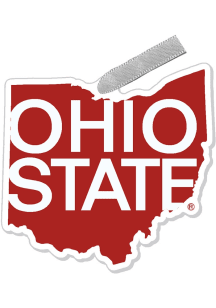 Ohio State Buckeyes Ohio-Shaped Ornament - Red