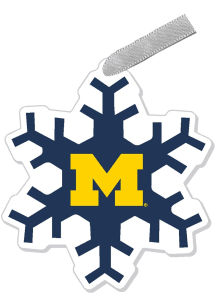 Michigan Wolverines Snowflake Ornament - Blue