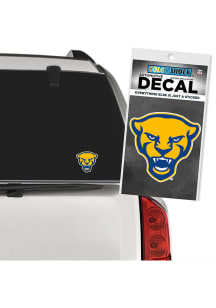 Pitt Panthers Mascot Design Auto Decal - Yellow