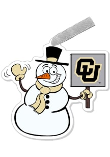 Colorado Buffaloes Snowman Ornament - Silver