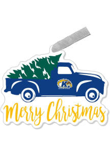 Kent State Golden Flashes Truck with Tree Ornament - Navy Blue