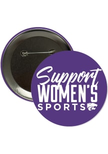 K-State Wildcats Support Womens Sports Button - Purple