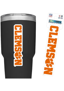 Clemson Tigers Wordmark 3in Durable Stickers - Orange