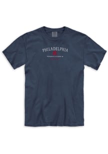 Philadelphia Navy Blue Philadelphia Short Sleeve Fashion T Shirt
